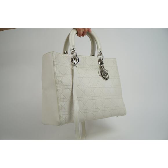 Christian Dior White Lady Dior With Crossbody Strap - Picture 1 of 10